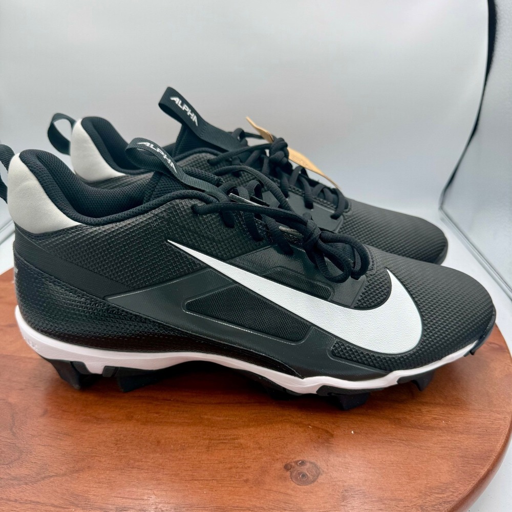 Nike Alpha Menace 4 Shark Mens Football Cleats Black White FQ3875-001 Size 13